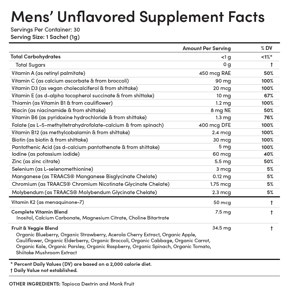 Men's Essential Unflavored Multivitamin - Image 4
